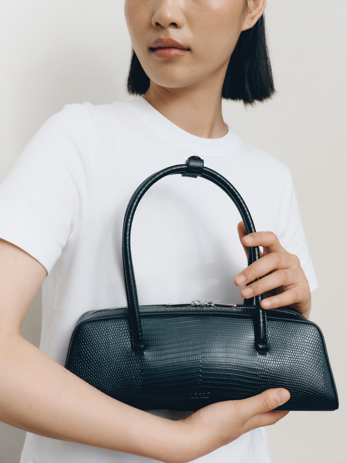 Mercer Bag Black Lizard